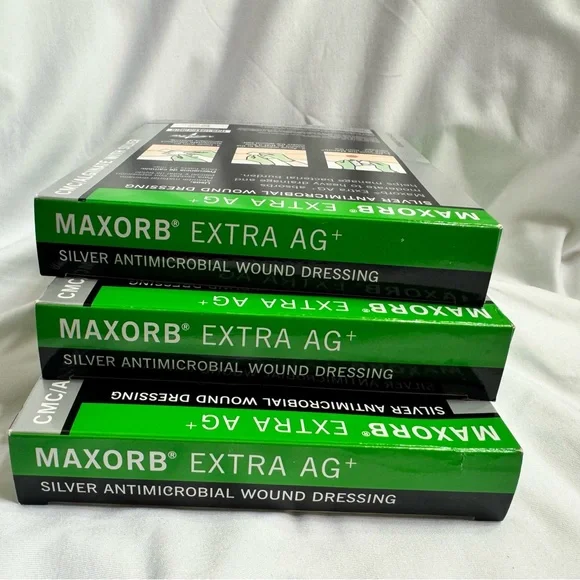 Maxorb Extra AG Plus Antimicrobial Silver Wound Dressing MedLine 3 Boxes 4X4 - Picture 7 of 12